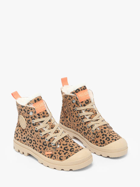 Enkellaarsjes Uit Leder Palladium Bruin women 99519974 ander zicht 1